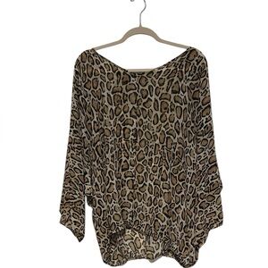 Chico’s Sheer Leopard Print Women's Top